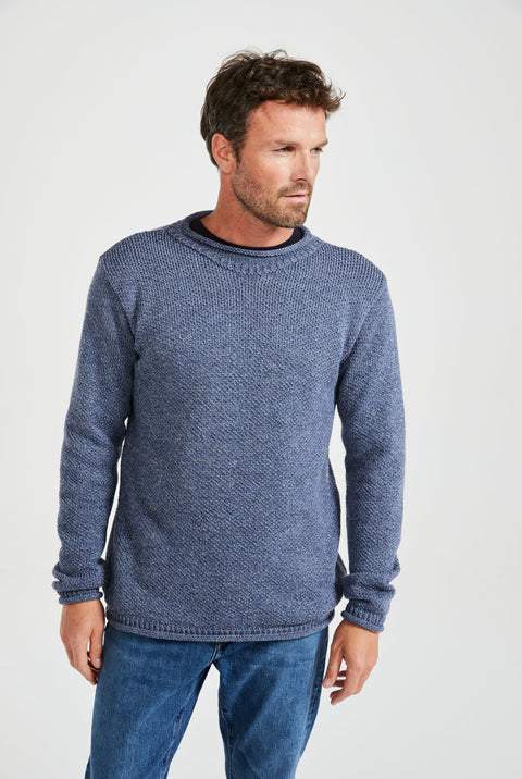 Moycullen Roll Neck Sweater - Denim