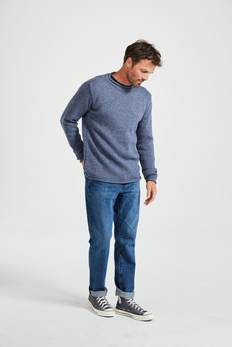 Moycullen Roll Neck Sweater - Denim