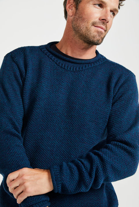 Moycullen Roll Neck Sweater - Atlantic Blue