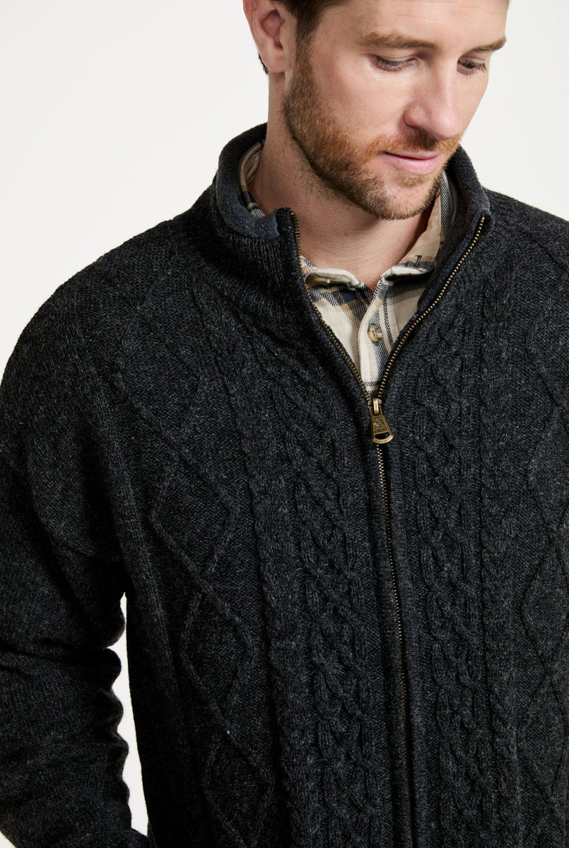 Mens funnel neck cardigan hotsell