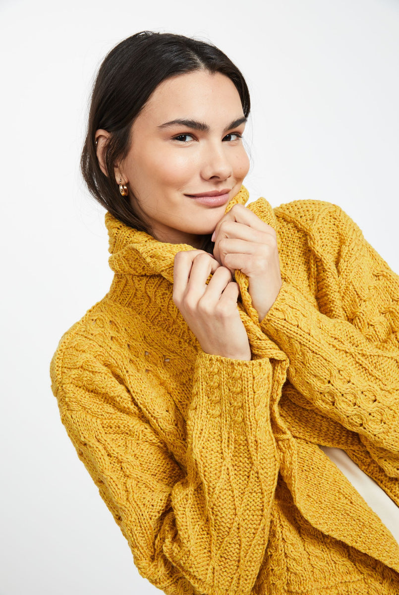 Cardigan mustard cheap