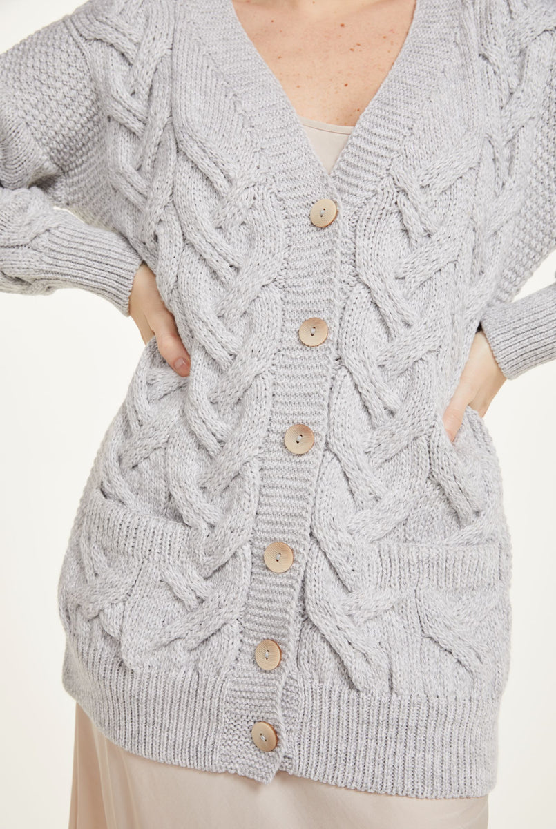 Ladies gray sale cardigans