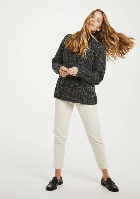 Bonny Glen Tweed-Cardigan für Damen - Grau