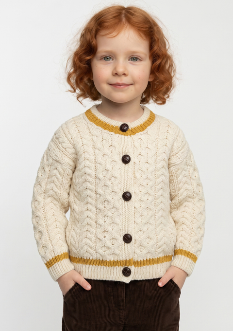 Cardigan à col roulé pour enfants Solas - Rose Haze