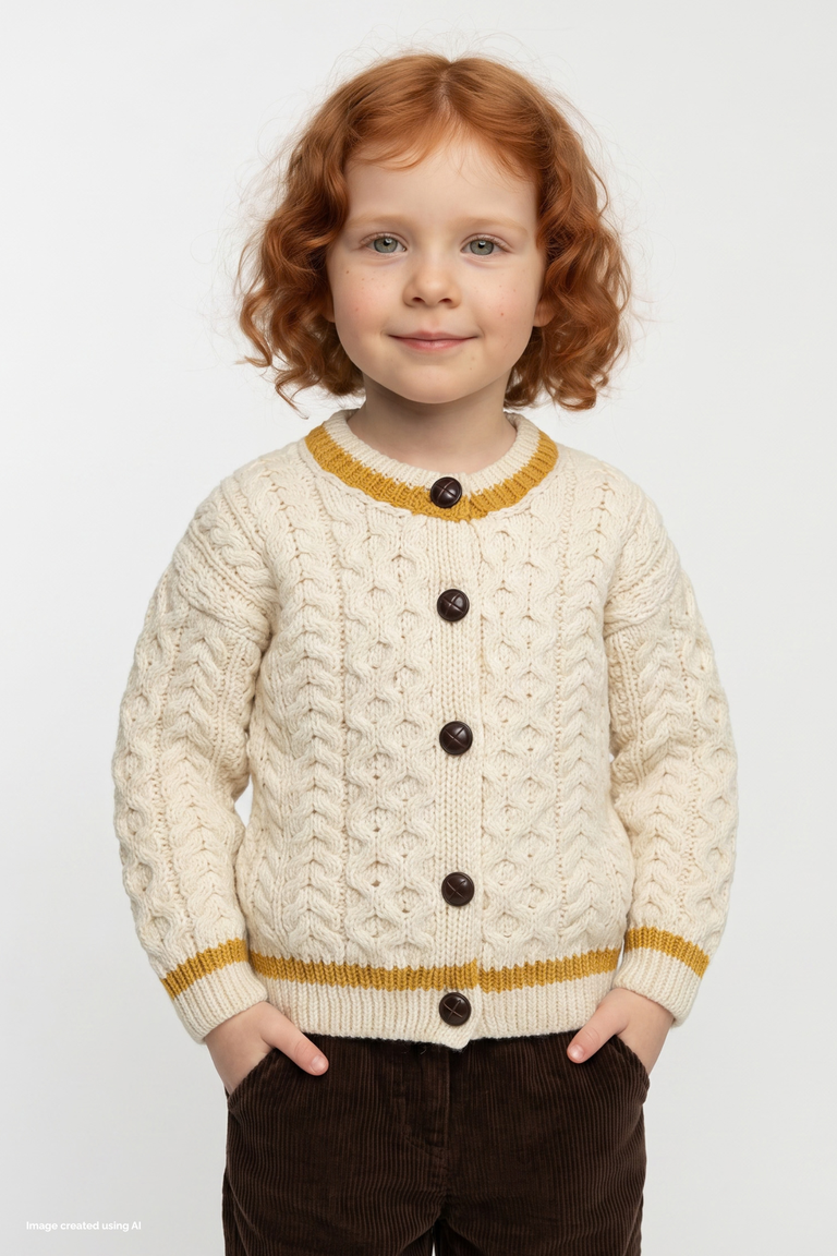 Cardigan à col roulé pour enfants Solas - Rose Haze