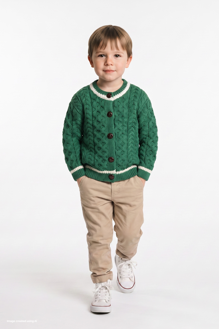 Cardigan à col roulé pour enfants Solas - Rose Haze