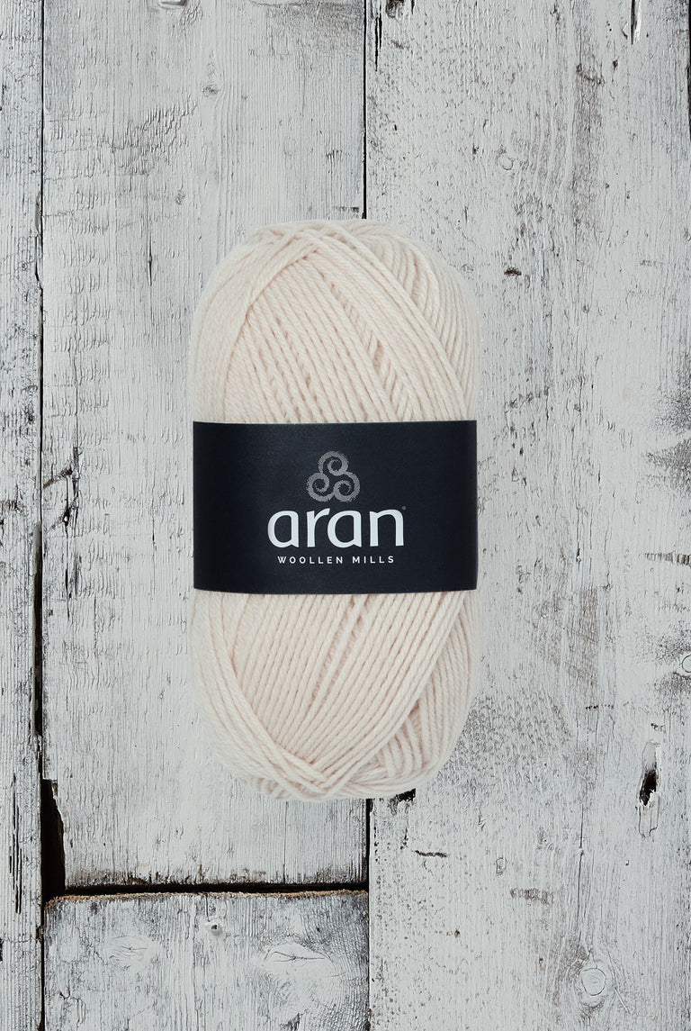 100% Merino Aran Yarn - Cream