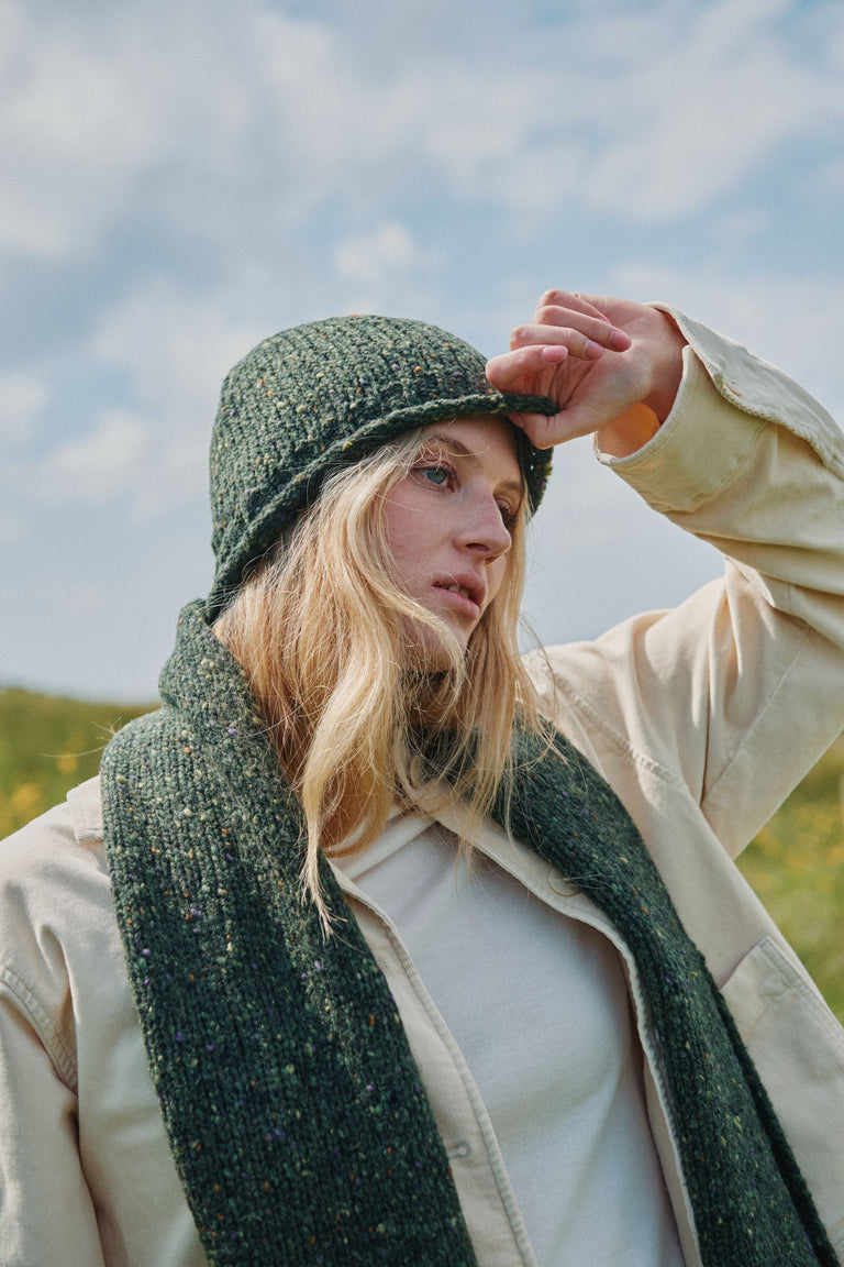Sliabh Bawn Nepped Scarf - Green