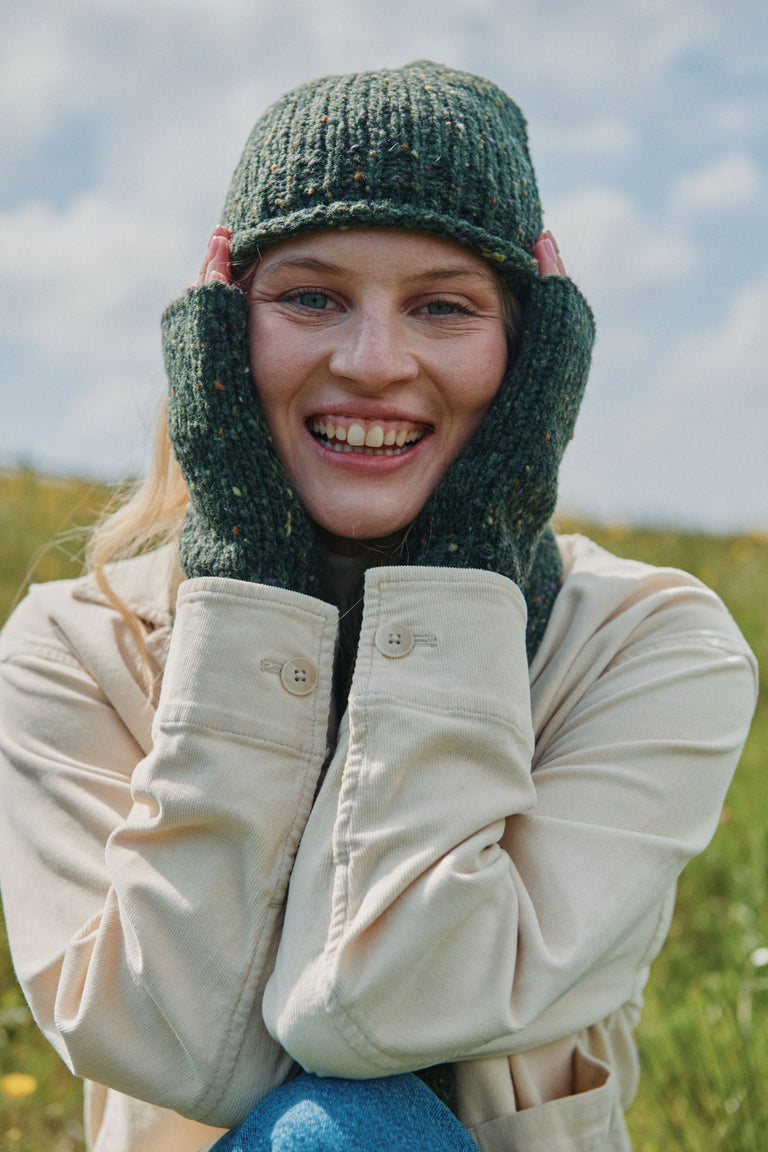 Hazelwood Roll Hem Beanie - Green