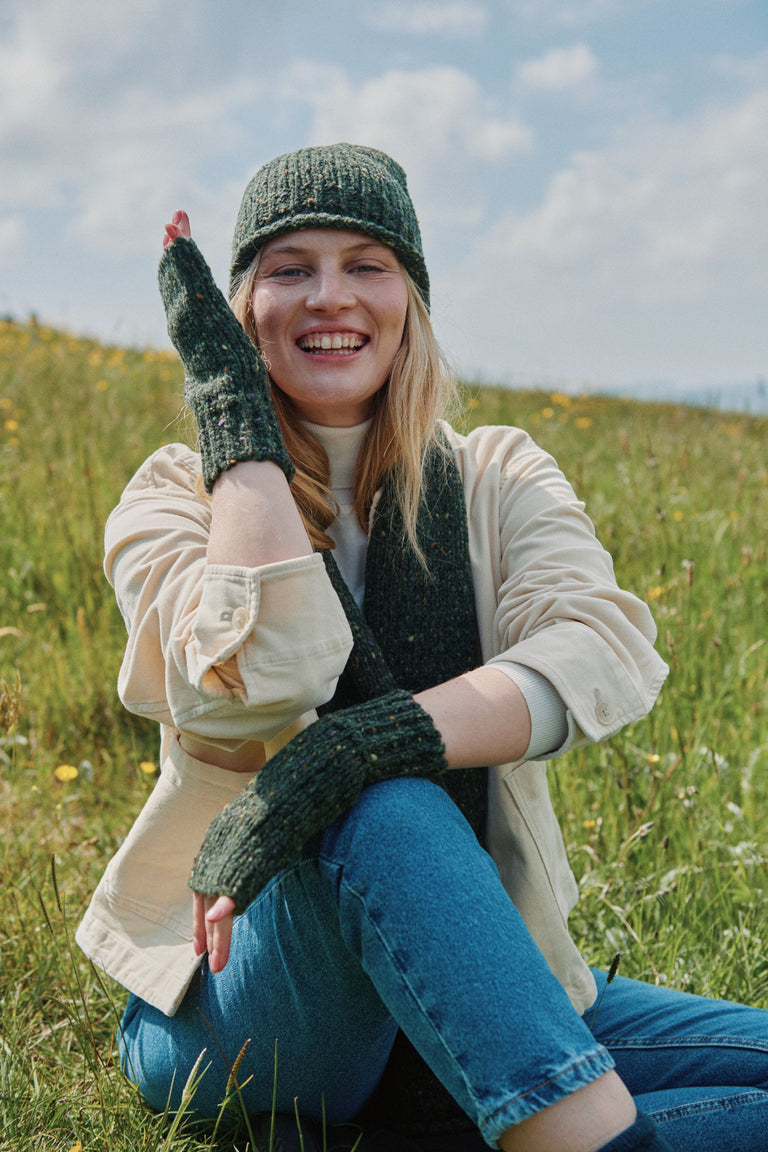 Hazelwood Roll Hem Beanie - Green