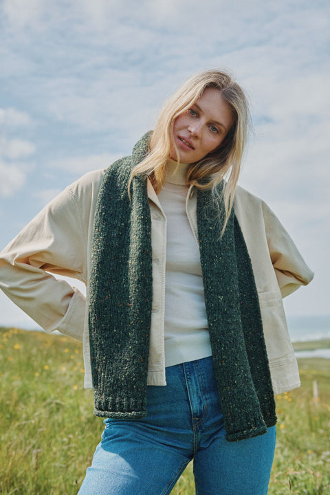 Sliabh Bawn Nepped Scarf - Green