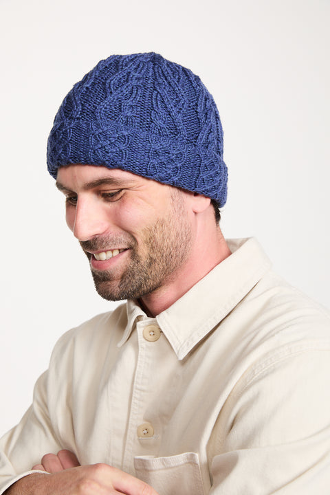 Finlough Aran Hat -  Navy