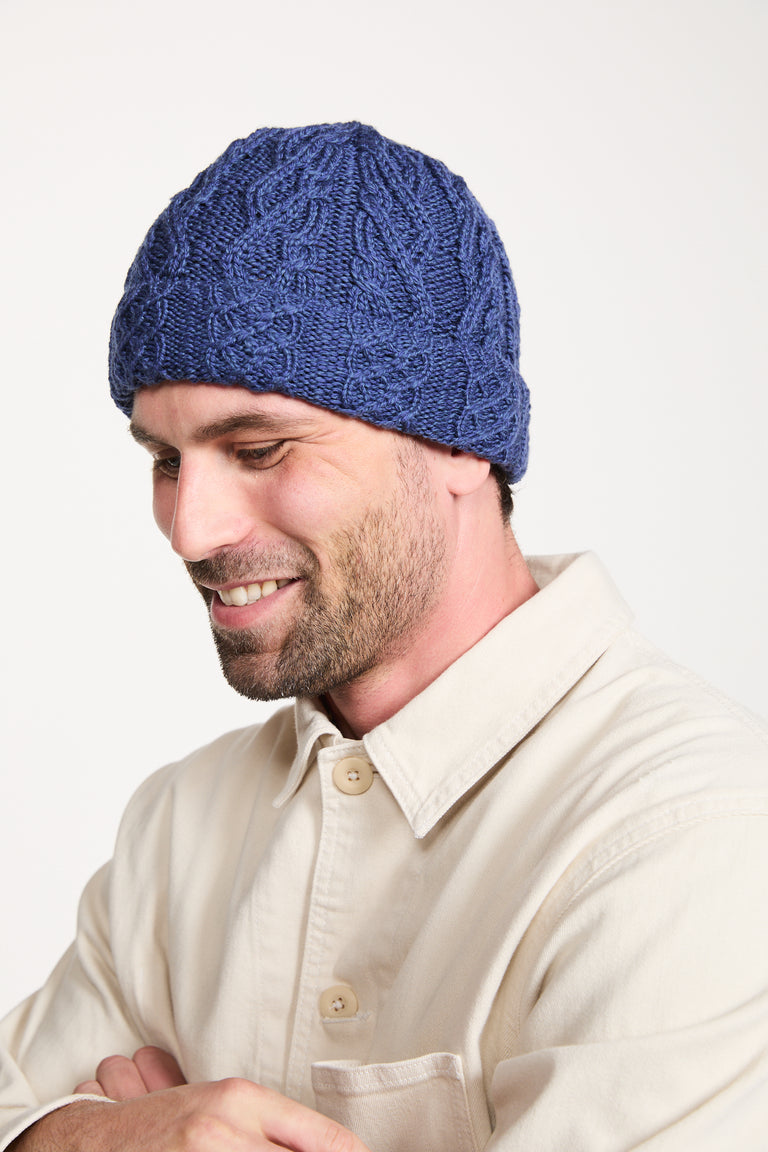 Finlough Aran Hat -  Navy