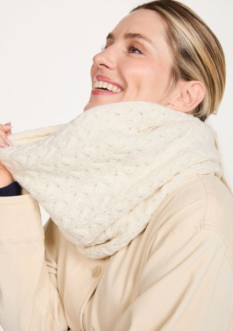 Snood torsadé Newport Aran - Crème