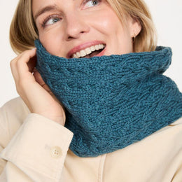 Newport Aran Cable Snood -  Irish Sea