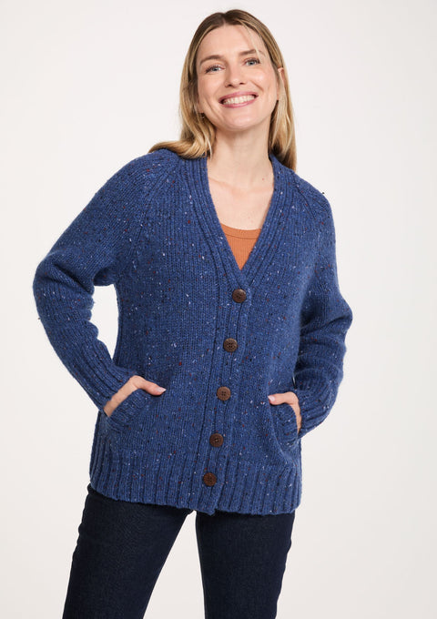 Bonny Glen Tweed-Cardigan für Damen - Denim