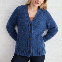 Bonny Glen Tweed-Cardigan für Damen - Denim