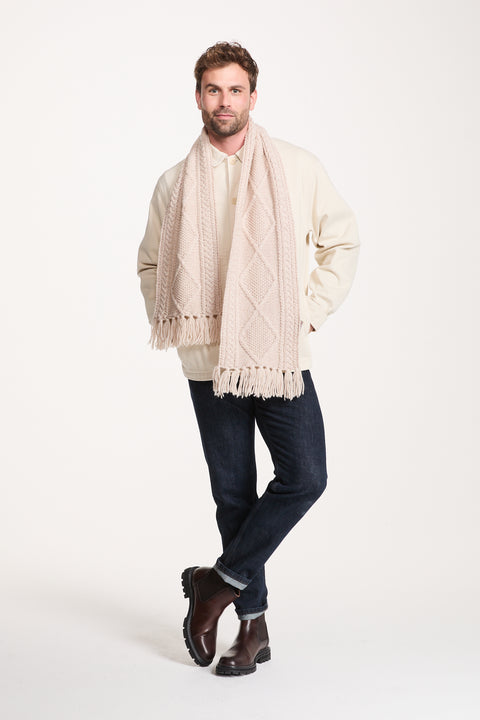 Kinard Aran Scarf - Oat