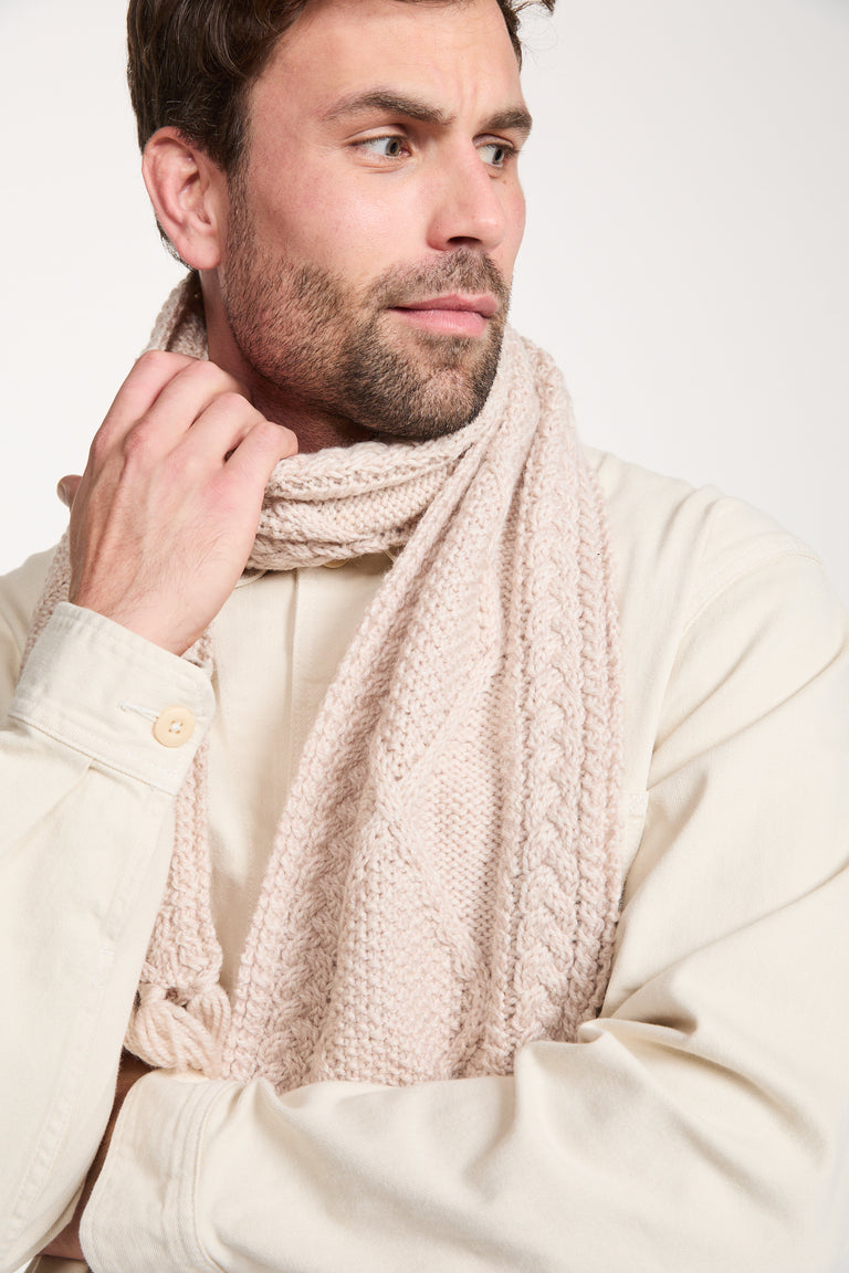 Kinard Aran Scarf - Oat