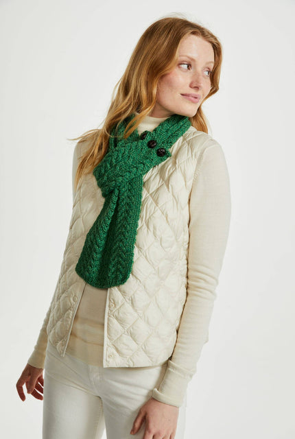 Ladies' scarf, merino wool, wool hats,aran, knitwear, made in Ireland, Hat & Scarf, gift, Ireland