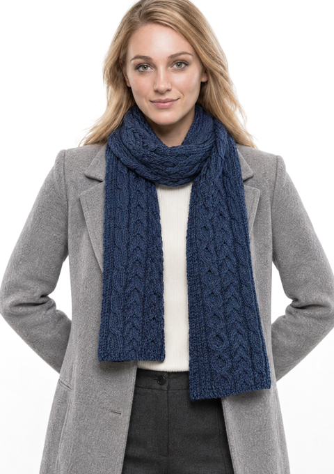 Bonnet Cong Aran en laine mérinos avec pompon - Vert