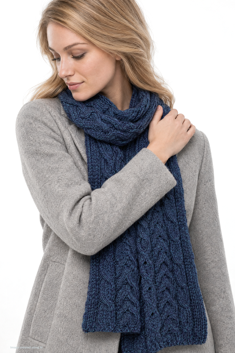 Bonnet Cong Aran en laine mérinos avec pompon - Vert