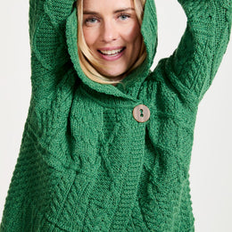 Cardigan Céide Femme Mérinos Aran -Vert
