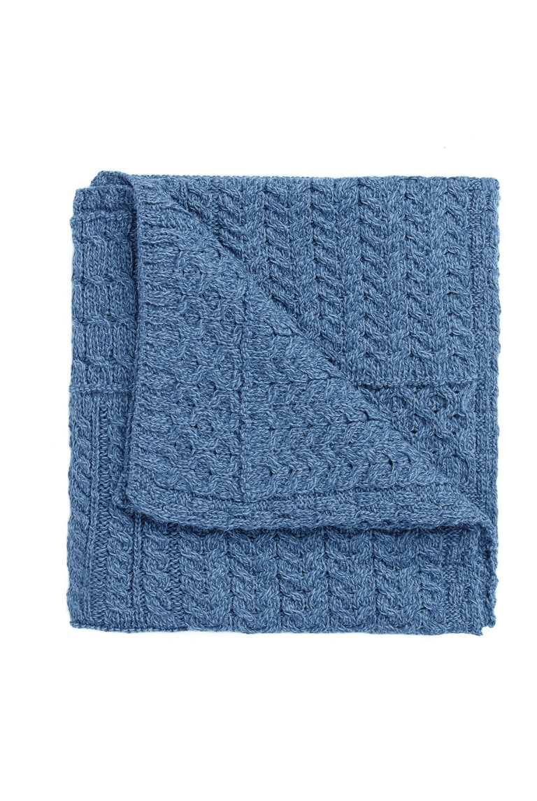 Couverture patchwork Keel Aran - Denim