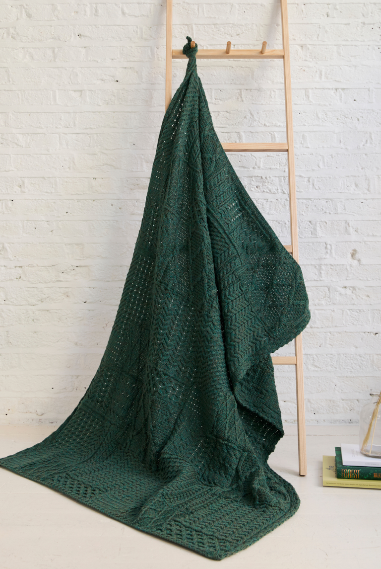 Couverture patchwork Keel Aran - Vert