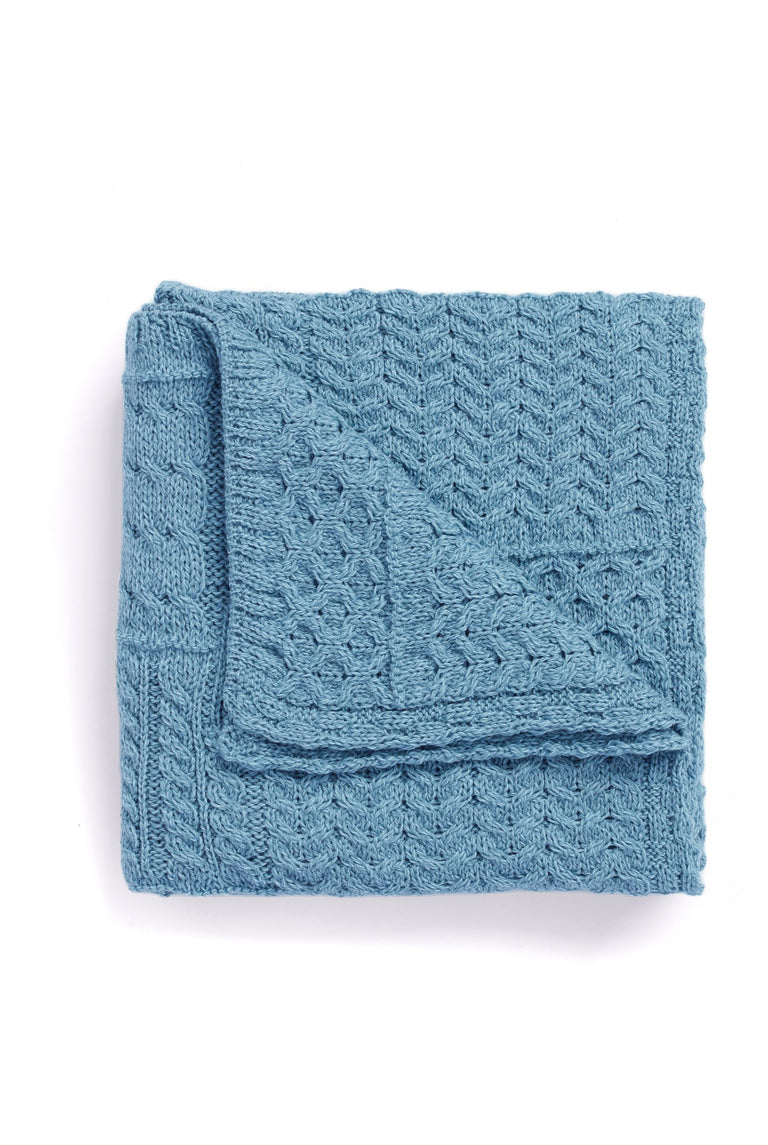 Keel Aran Patchworkdecke - Blau