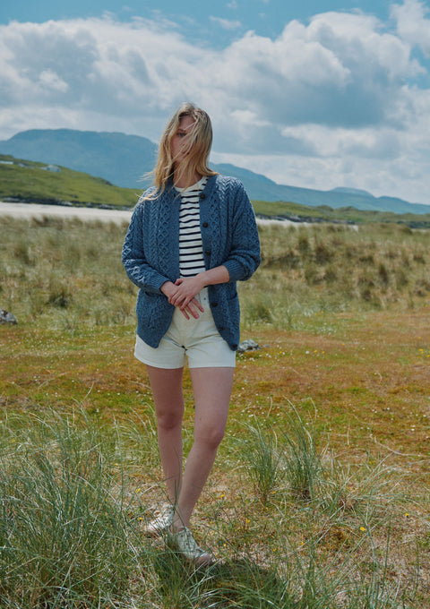Merino Wool, made in Ireland, wool jumper, knitwear, sweater, Ireland,aran, Buttoned cardigan, cardigan