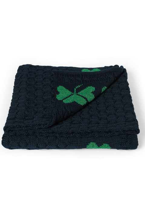 Couverture Shamrock Heritage Aran - Bleu marine