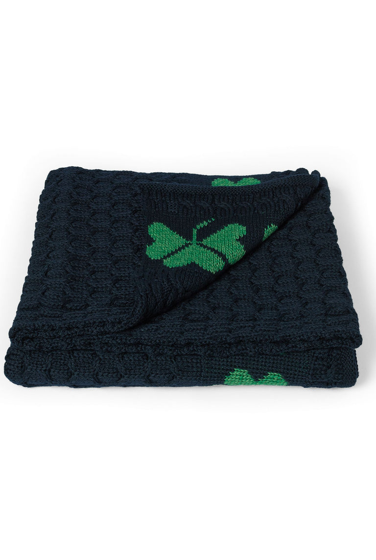 Shamrock Heritage Aran Throw - Navy