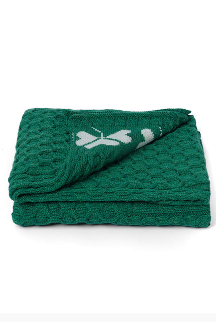 Shamrock Heritage Merino Aran Überwurf - Grün