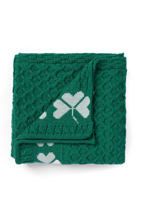 Shamrock Heritage Aran Throw - Green