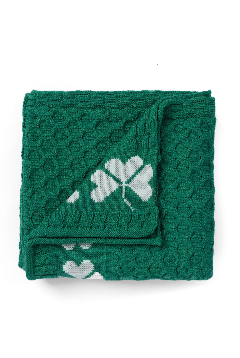 Shamrock Heritage Aran Throw - Green