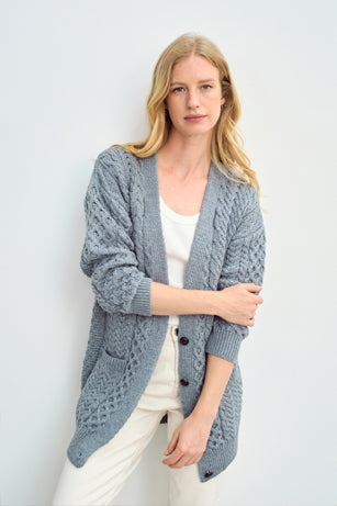 Inisheer Cream Traditional Aran Womens Sweater | Aran Woollen Mills