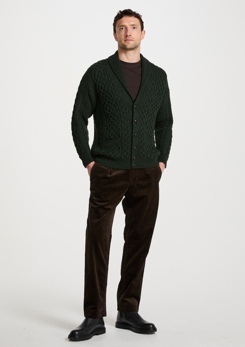 Cardigan à col châle pour homme Carlingford - Crème
