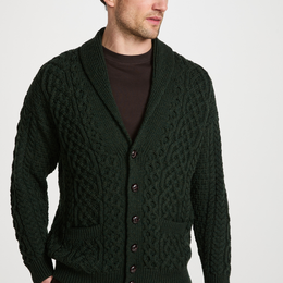 Cardigan à col châle pour homme Carlingford - Crème
