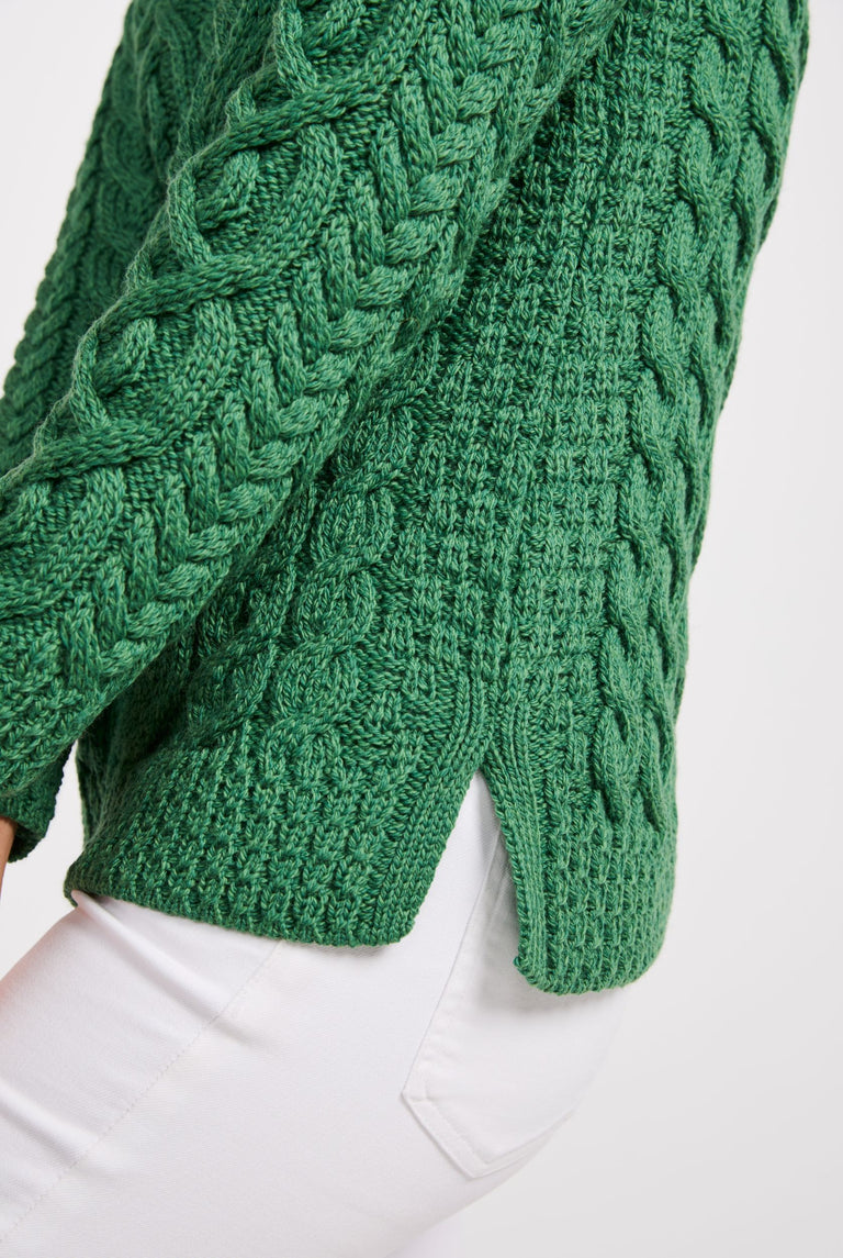 Pull à motif asymétrique Calla Aran - Vert