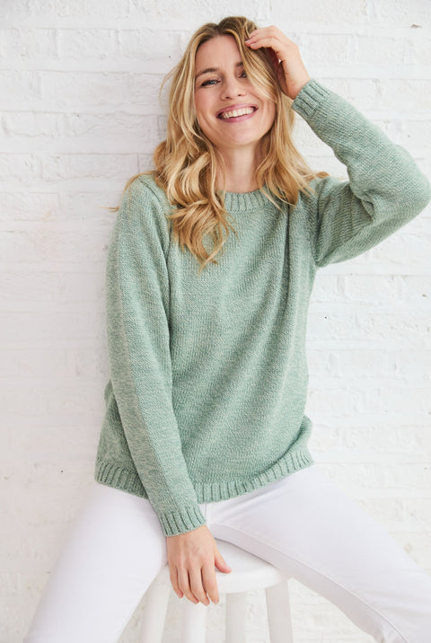 Aoife Superweicher Pullover mit Rundhalsausschnitt - Minze