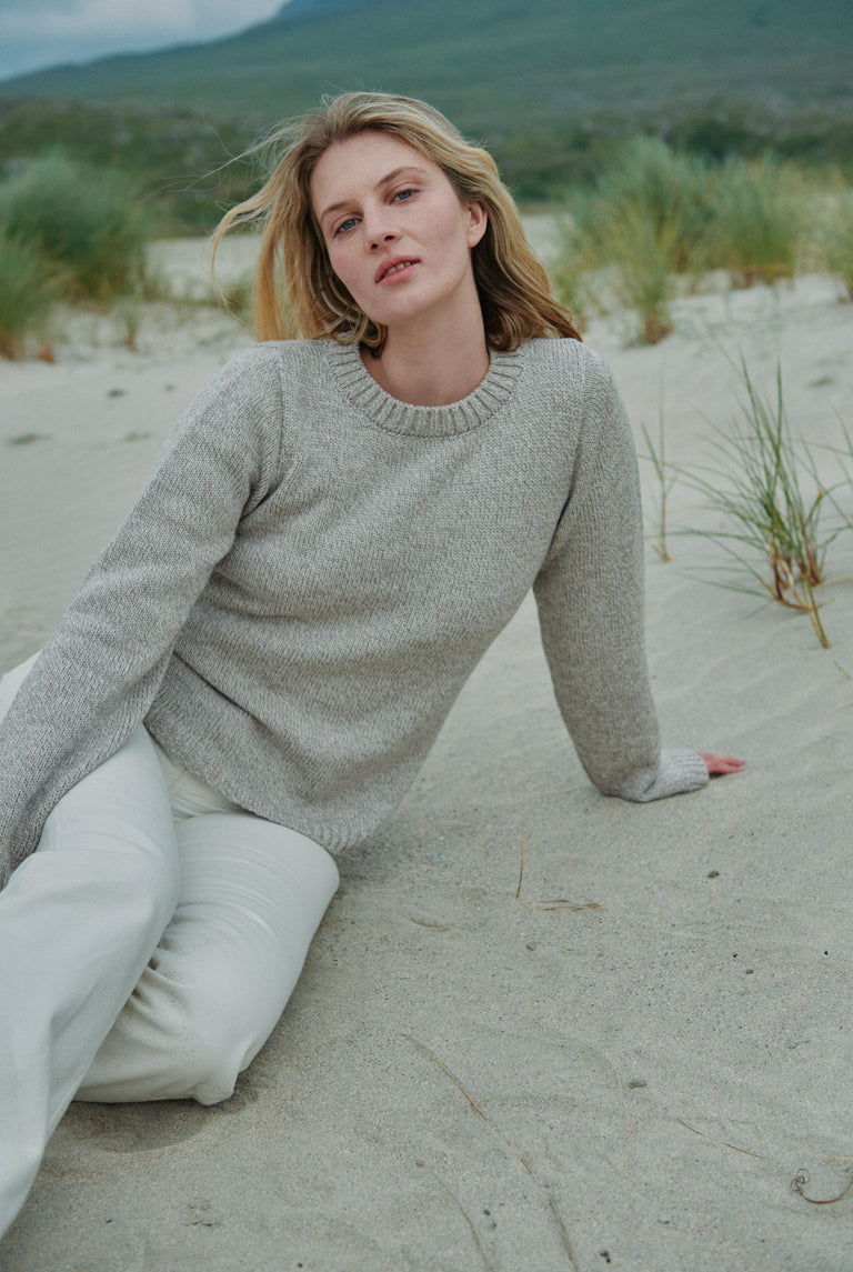 Aoife Superweicher Pullover mit Rundhalsausschnitt - Hafer