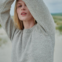 Aoife Superweicher Merino-Pullover mit Rundhalsausschnitt - Hafer