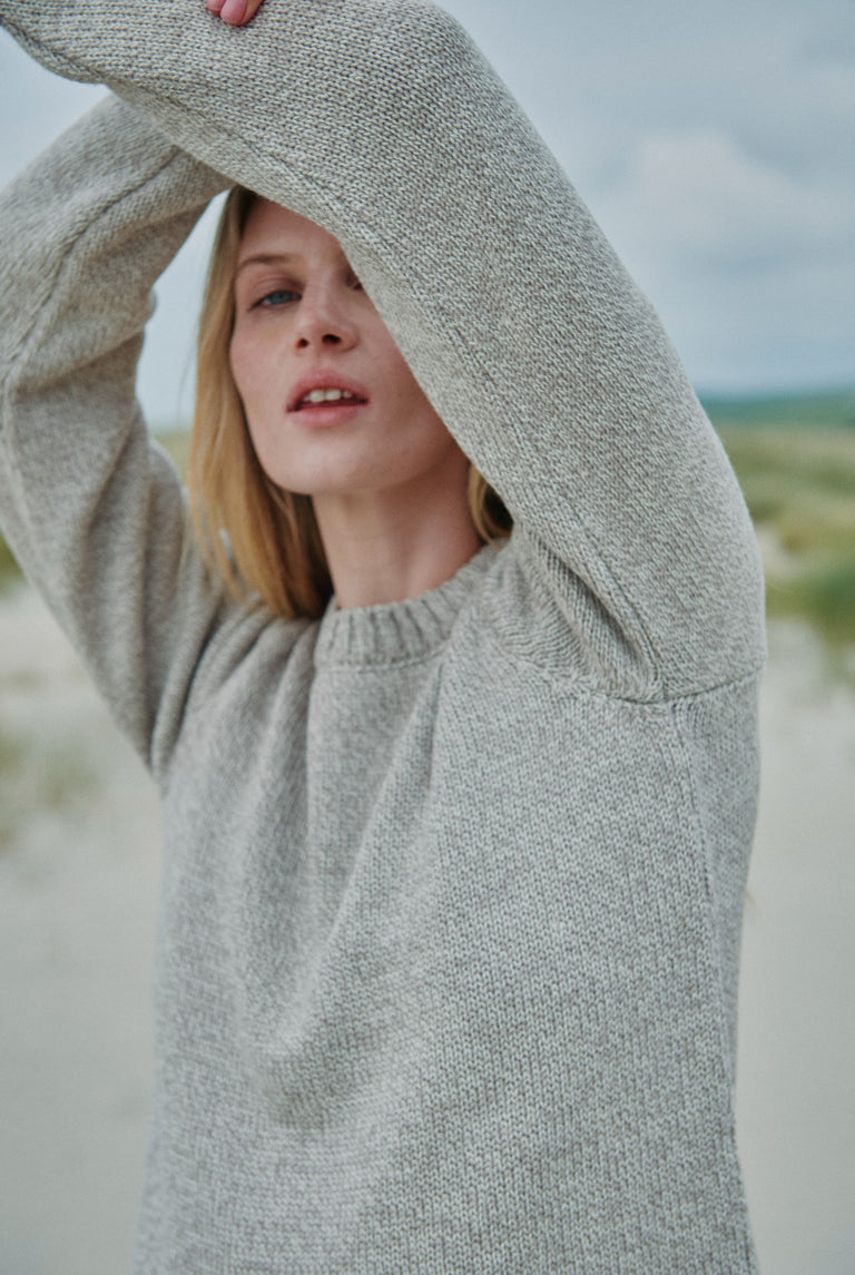 Aoife Superweicher Pullover mit Rundhalsausschnitt - Hafer