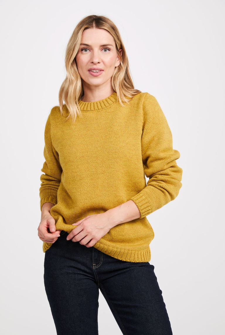 Pull ras du cou ultra doux Aoife - Jaune