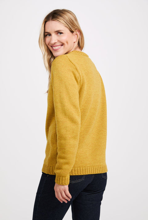 Pull ras du cou ultra doux Aoife - Jaune