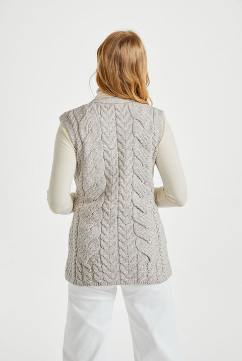 Saoirse Aran Supersoft Gilet - Oat