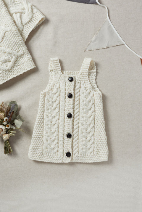 Fionnuala Aran Baby Dress - Cream