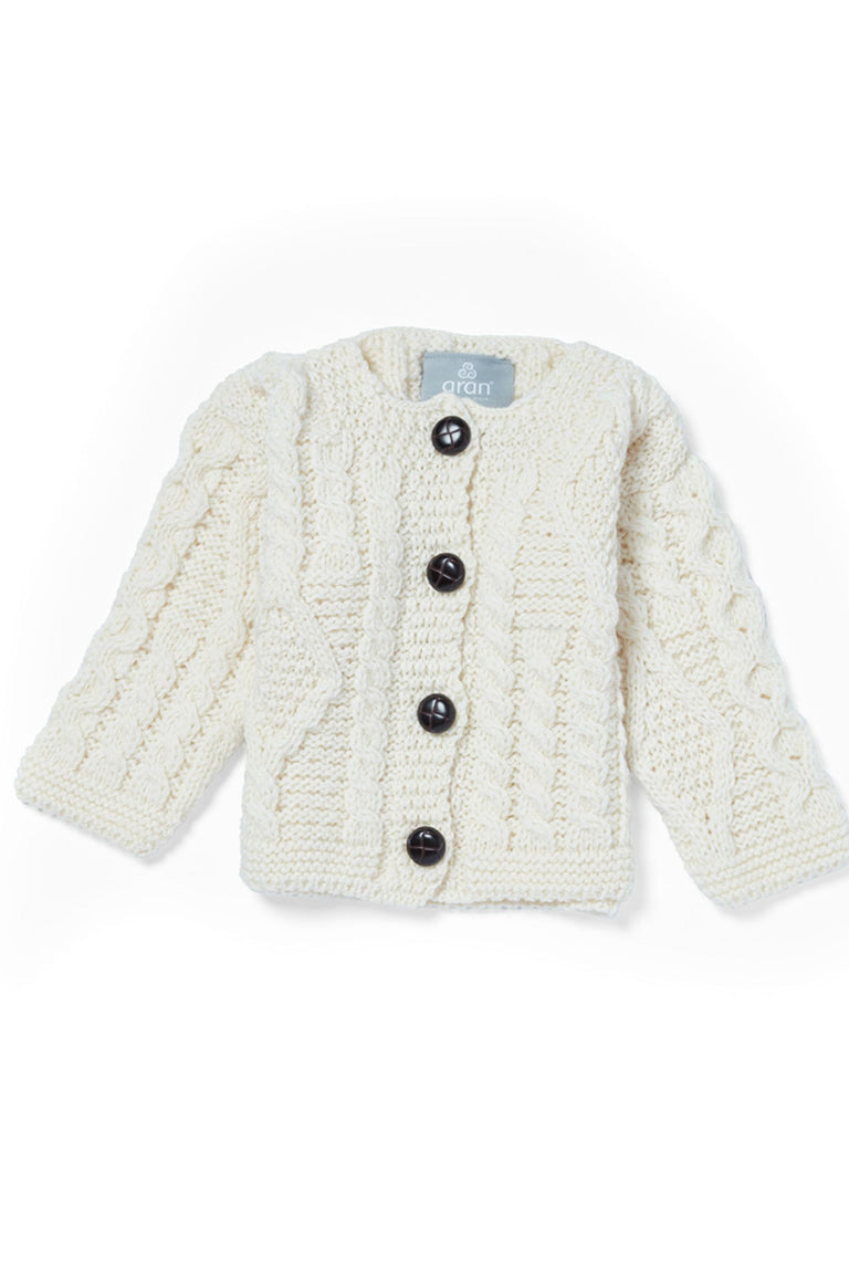 Gilet bébé Finn Aran - Crème