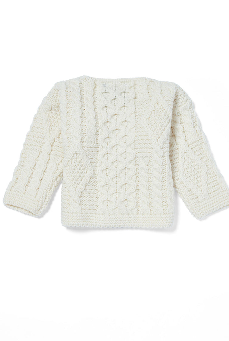 Finn Aran Baby Strickjacke - Creme